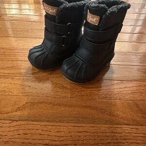 Cat & Jack Black Kids Boots with Fur Lining